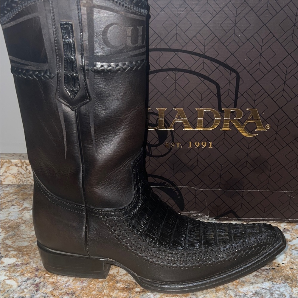 Cuadra Black Caiman Men's Cowboy Boots Worn Once. - Picture 7 of 11